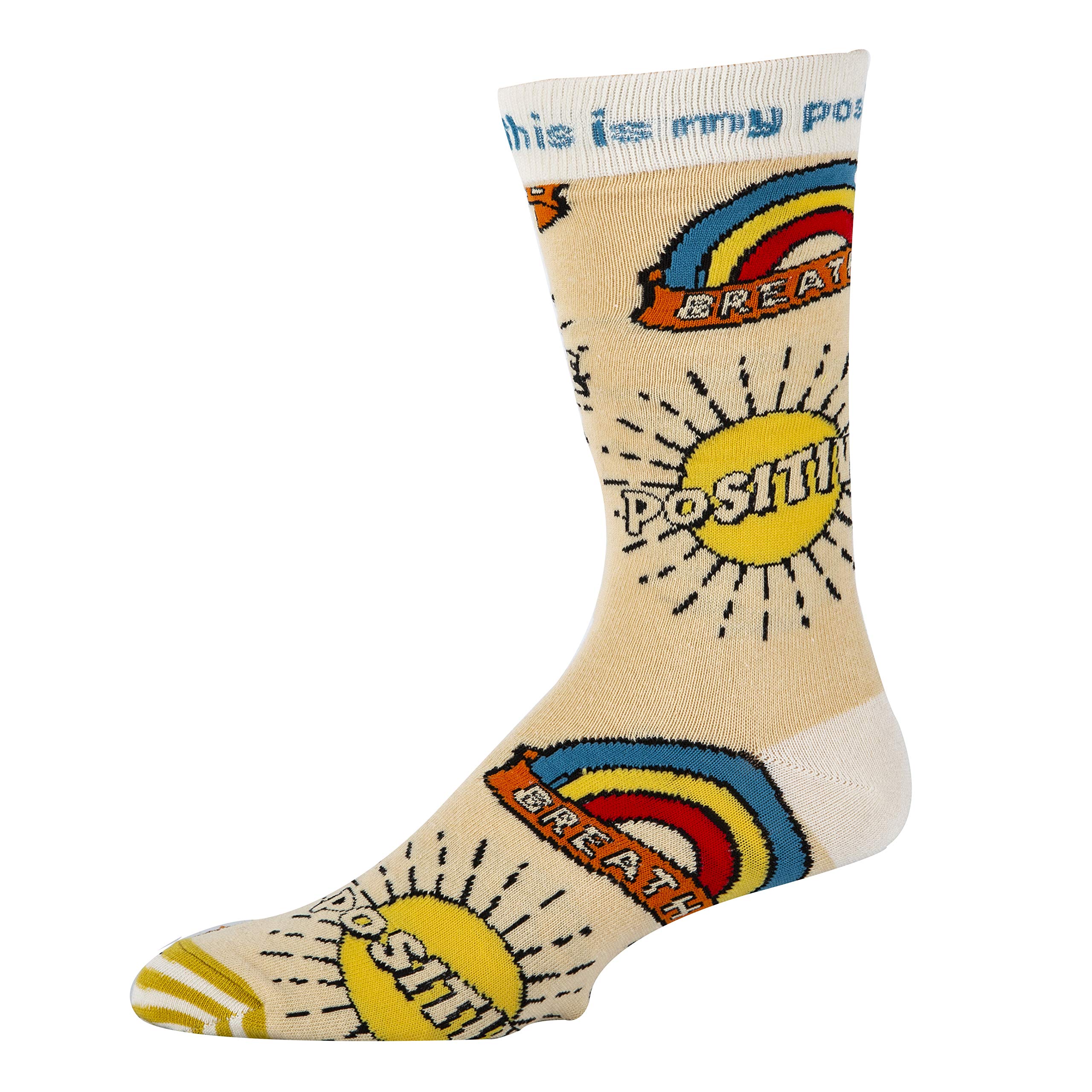 Funny Novelty Crew Socks for Men - Positive & Crazy Cool Socks - Perfect for Gifts, Parties, and Everyday Wear