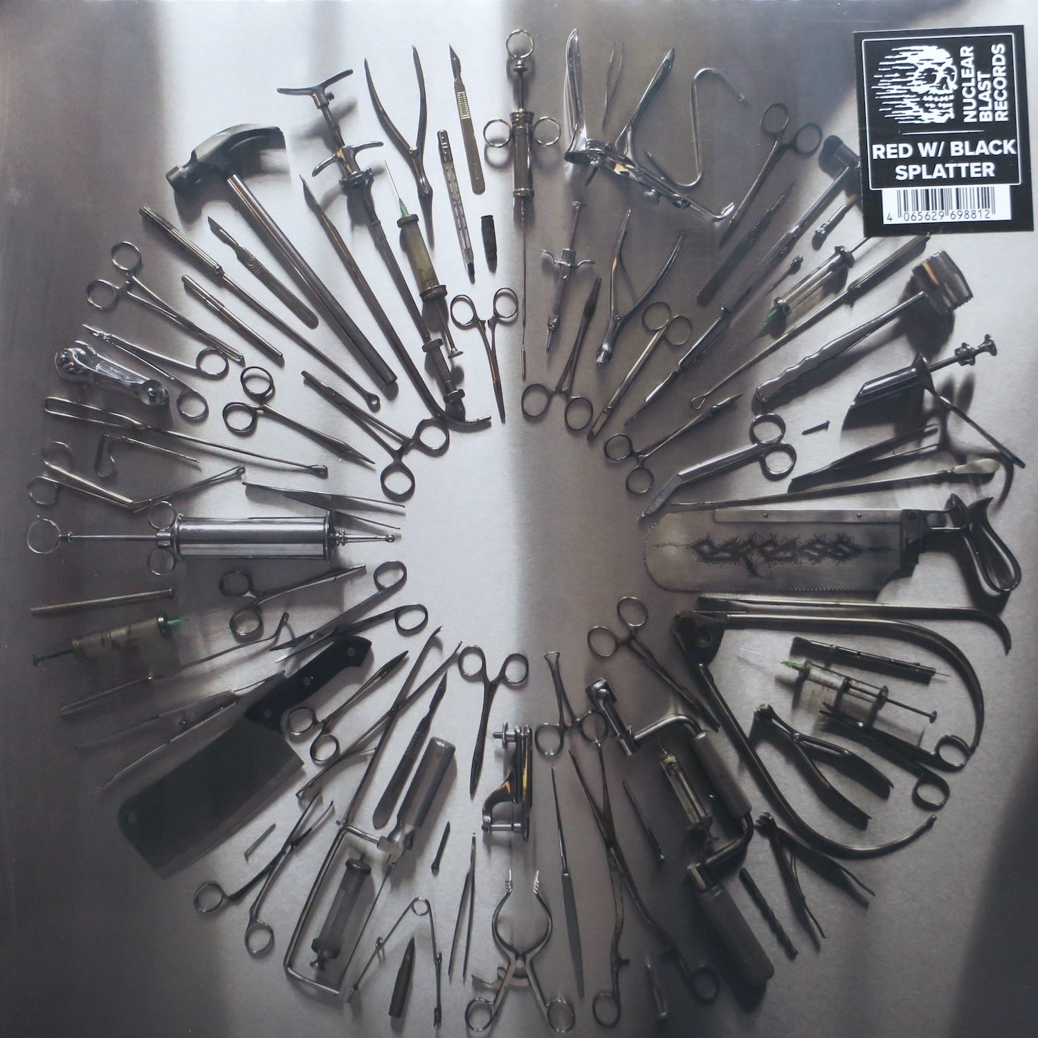 CARCASS 'Surgical Steel' RED/BLACK SPLATTER Vinyl 2LP - Limited Edition Death Metal Album (2013) | Perfect for Metal Collectors & Vinyl Enthusiasts
