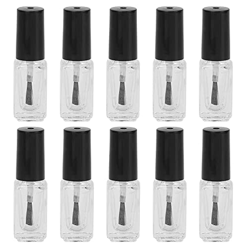 Euskara Homes Empty Nail Polish Bottles with Funnel - Refillable Travel-Size Nail Varnish Containers for Salon, DIY Manicure, Home & Professional Use | Perfect for Nail Artists, Travel Kits & Beauty Storage