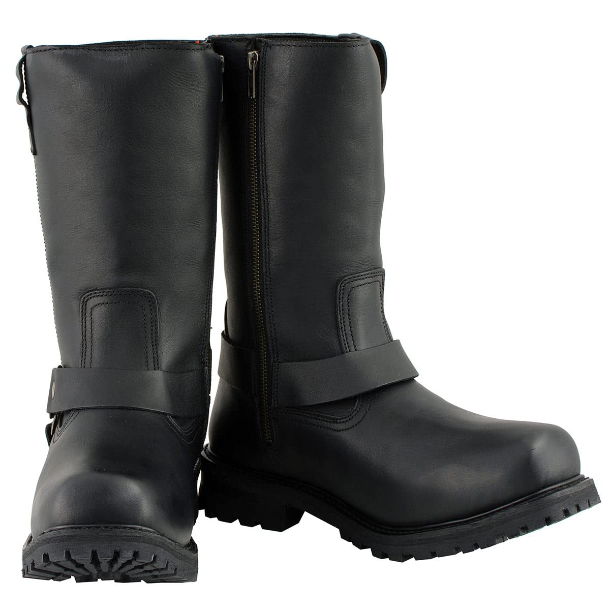 Milwaukee Leather Men's Waterproof Harness Square Toe Work Boots - Black, Size 8.5W/11