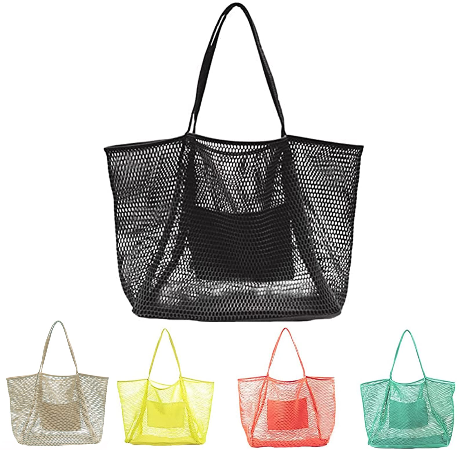 Lightweight Mesh Beach Tote Bag for Women - Shopping & Travel Essentials