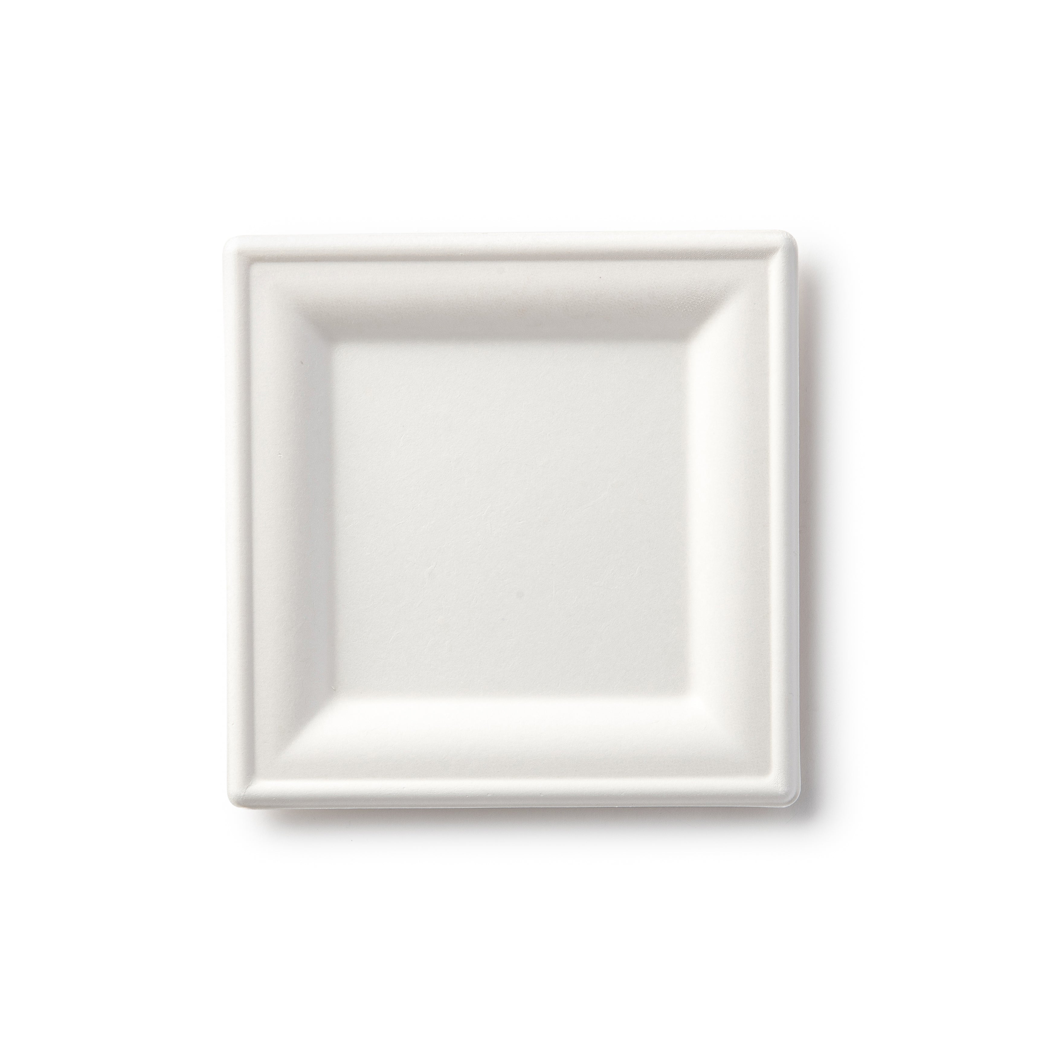 Eco-Friendly 100% Compostable Square Paper Plates - Natural Disposable Sugarcane Bagasse Plates with Green Leaf Design | Perfect for Picnics, Parties & Sustainable Dining