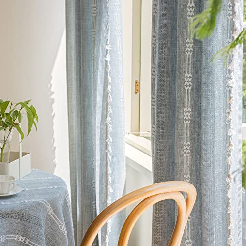 Embroidered Hollow Blue Grey