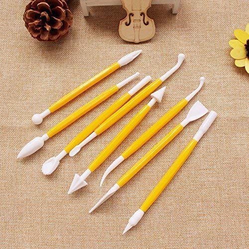 JAGDIV 8-Piece Cake Decorating Kit - Plastic Fondant & Sugarcraft Modeling Tools for Baking, Cake Design, and DIY Dessert Decorations - Perfect for Birthday, Wedding, and Party Cakes