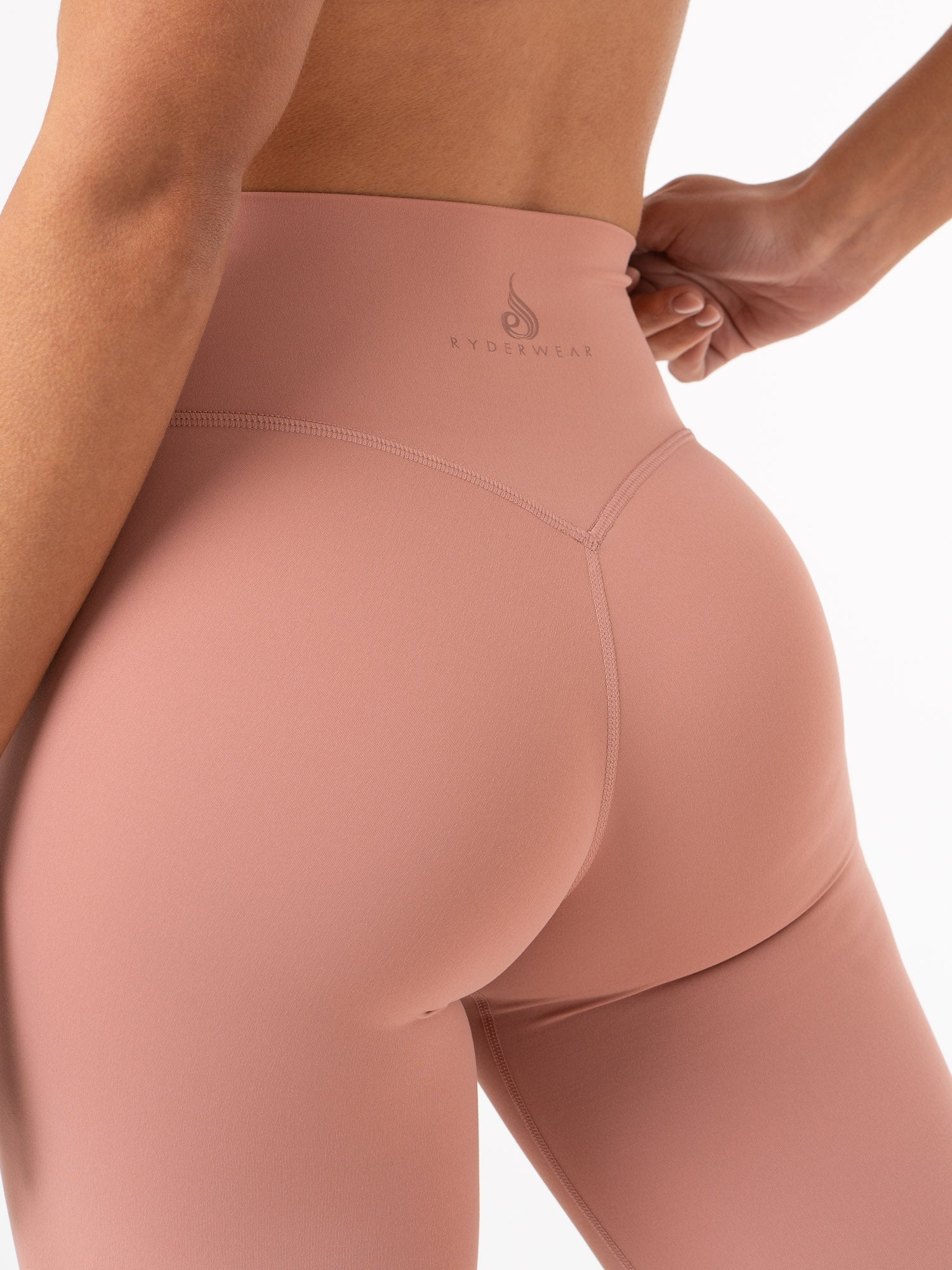 NKD High Waisted Leggings for Women - Dusty Pink Yoga Pants, Tummy Control Workout Leggings | Perfect for Yoga, Gym, Running & Everyday Wear