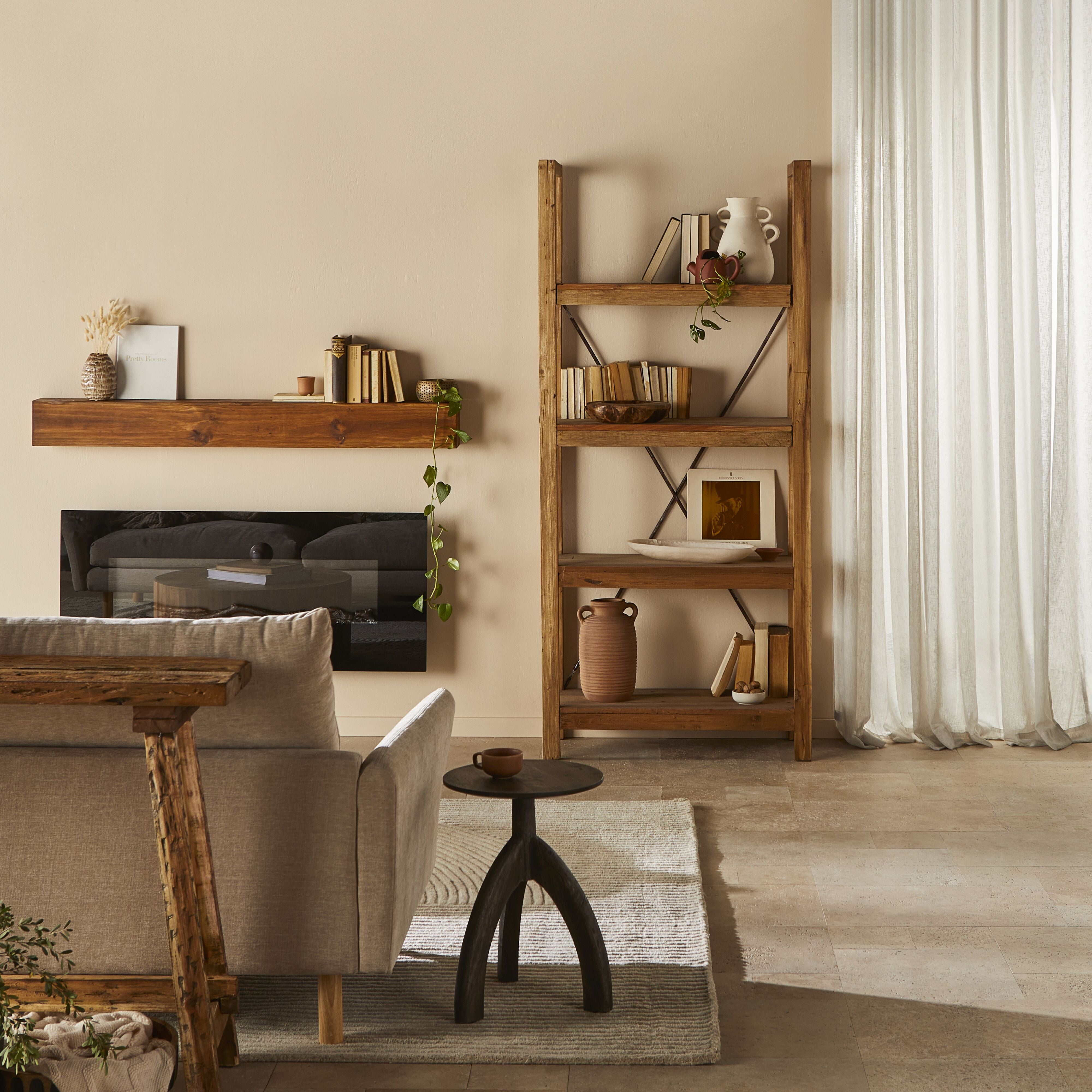 Reclaimed Wood Barndo Bookcase - 90 x 200 x 39cm Rustic Bookshelf for Living Room, Home Office & Farmhouse Decor