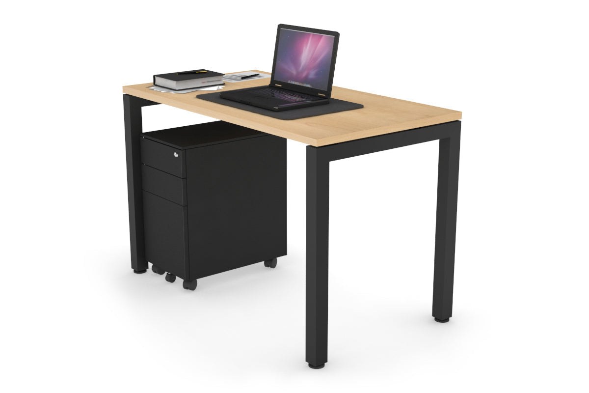 Quadro Square Legs Office Desk - 1000L x 600W Modern Workstation for Home & Office - Perfect for Remote Work, Study & Small Spaces