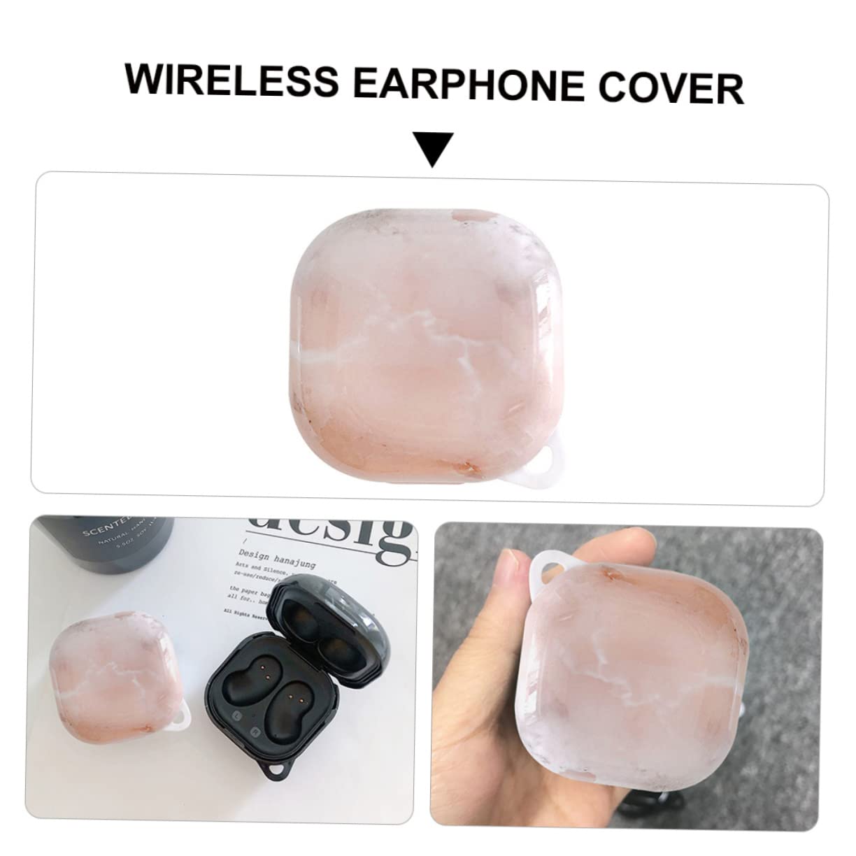 Jojofuny Marble Design Earphone Case - Lightweight & Durable Protection for AirPods, Perfect for Travel, Work & Gym Use