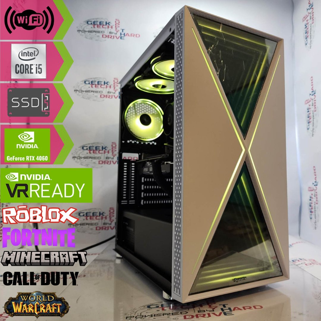 Custom Gaming PC Desktop Computer - Intel Core i5, NVIDIA GeForce RTX 5060, 2TB SSD, 16GB DDR5 RAM, Blackwidow White B760 - Perfect for 4K Gaming, Streaming & Content Creation