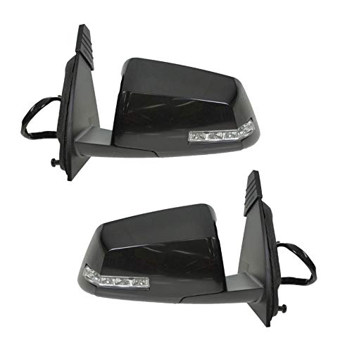 Heated Power Side Mirrors with Turn Signal & Memory Function - Left & Right Pair for Chevy Traverse, GMC Acadia, Saturn Outlook | Perfect for Winter Driving & Enhanced Safety