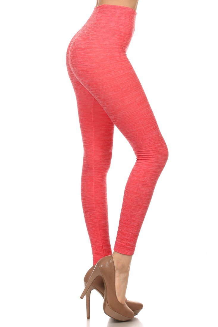ICONOFLASH Women's Fleece Lined Space Dye Athletic Leggings - Warm Winter Workout Pants for Yoga, Running & Gym - High Waisted Stretchy Tights for Cold Weather