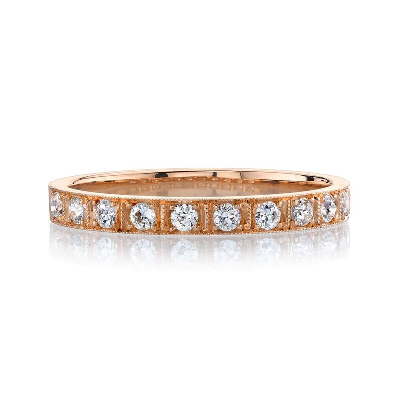 18K Rose Gold Hadley Band - Single Stone Engagement Ring for Women, Perfect for Proposals, Weddings & Anniversaries