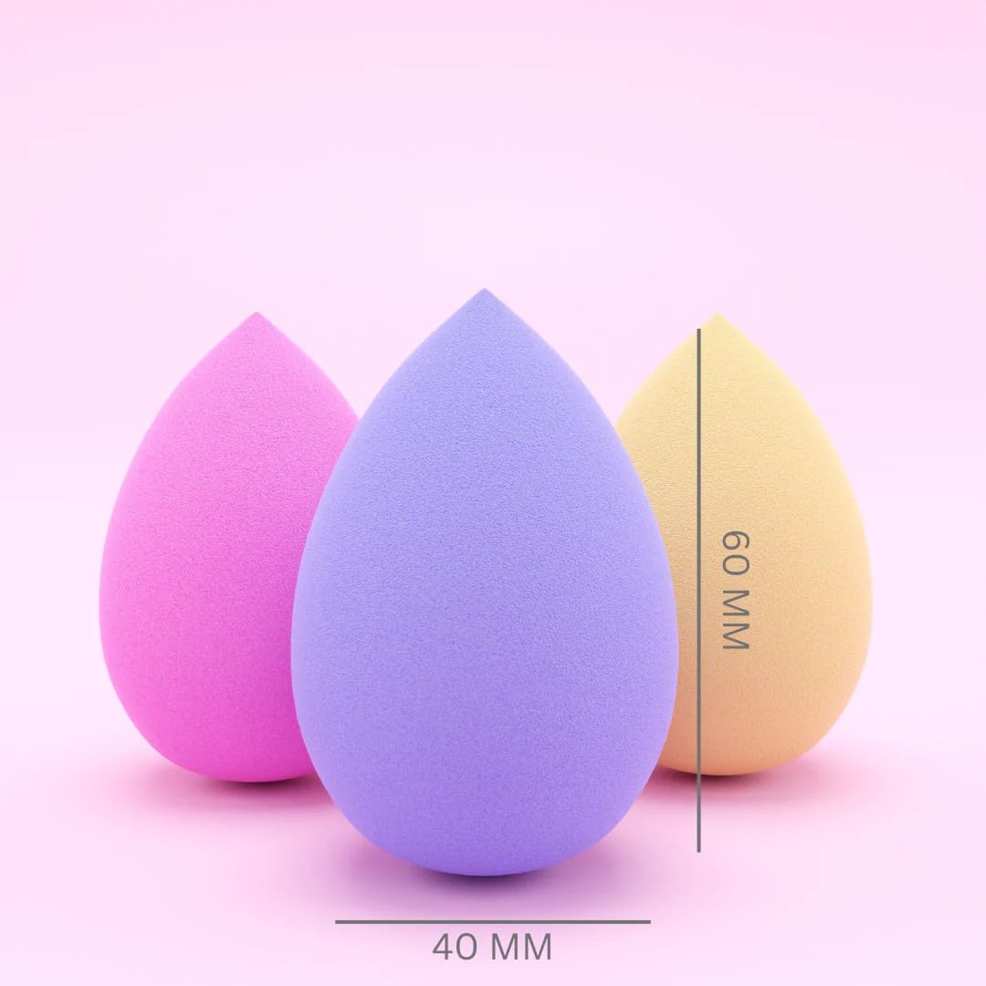 FOLELLO Velvet Blending Makeup Sponge - Blush Pink 5x4cm Microfiber Beauty Blender for Liquid & Powder Foundation, Concealer, Blush | Easy to Clean & Store | Perfect for Professional Makeup & Travel