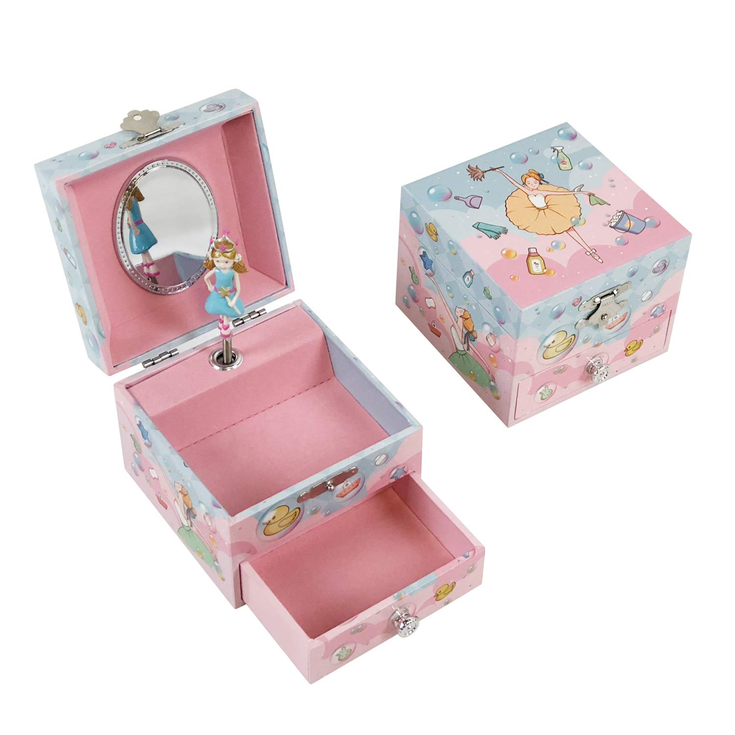 Girl's Swan Lake Music Jewelry Box - Kids Gift for Birthdays