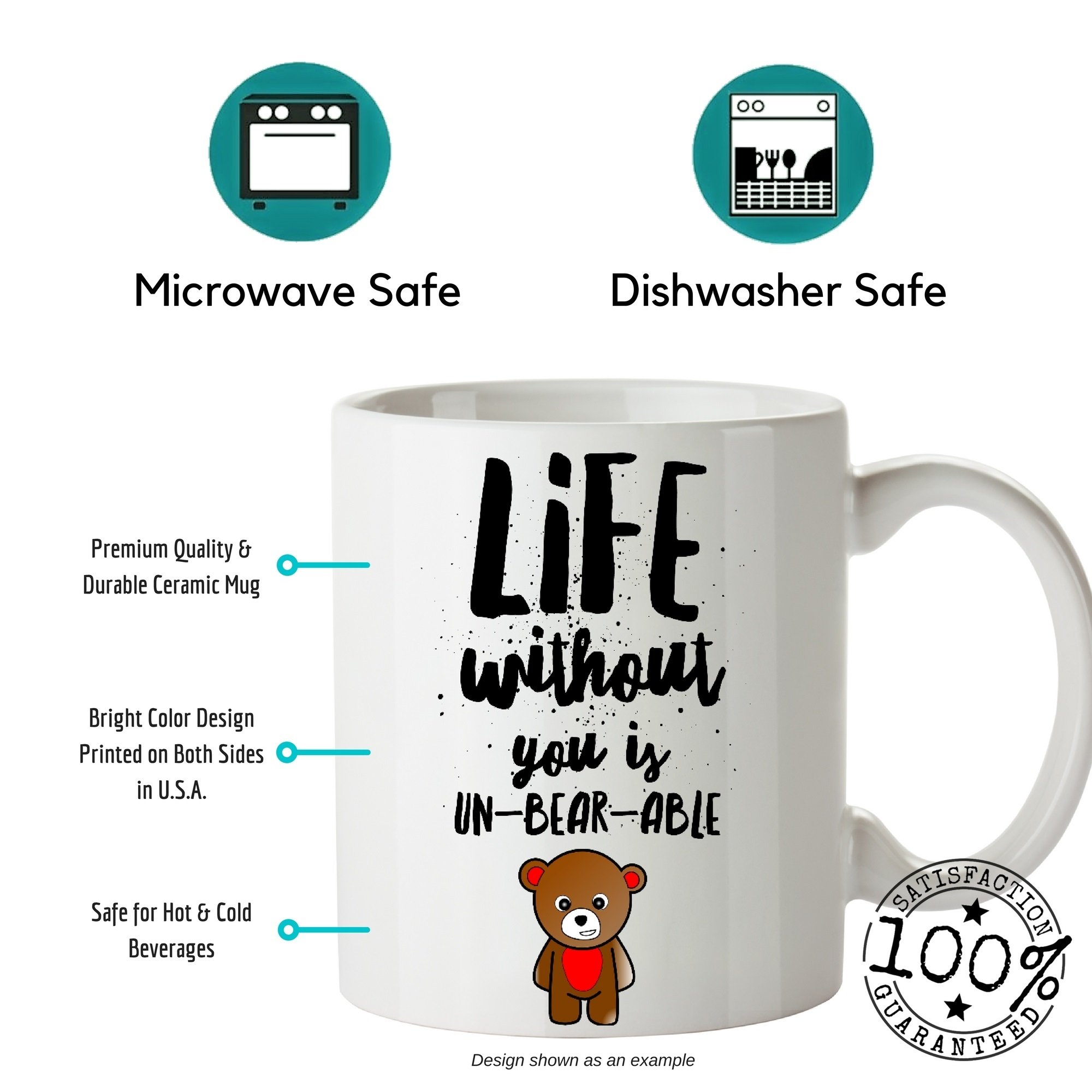 Funny Mom Gifts - 'My Hero is My Mom' Ceramic Coffee Mug - 11oz White Tea Cup for Mother's Day, Birthday from Daughter or Son - Perfect for Mom, Mama, Mum - Great for Coffee, Tea, or Hot Chocolate at Home or Office