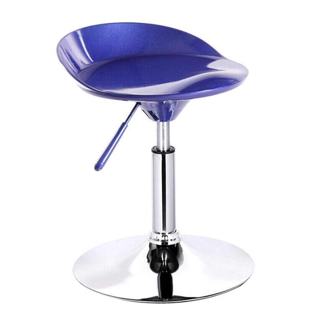 Creative ABS Bar Stool - Adjustable Height Bar Chair with Non-Slip Base for Home, Cafe & Lounge - Blue Modern Kitchen Counter Stool - Perfect for Breakfast Bars, Home Bars & Restaurant Seating