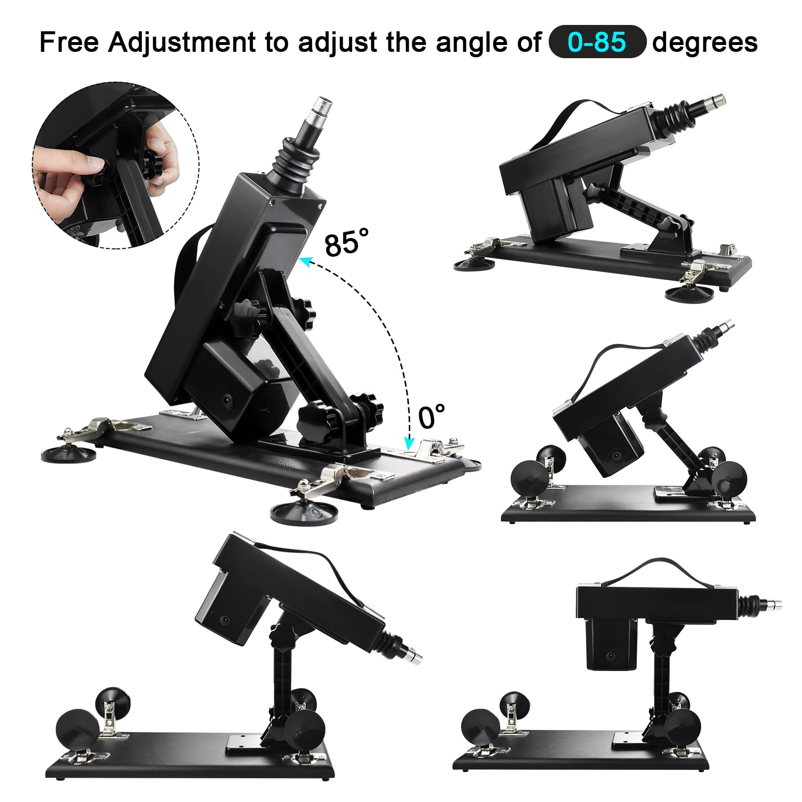 3XLR Thrusting Sex Machine with Male Masturbator Cup & Dildo Attachments - Automatic Love Machine for Men & Women - Suction Cup Adapter Sex Toy for Couples - Perfect for Solo Play, Couples Bonding & BDSM Exploration
