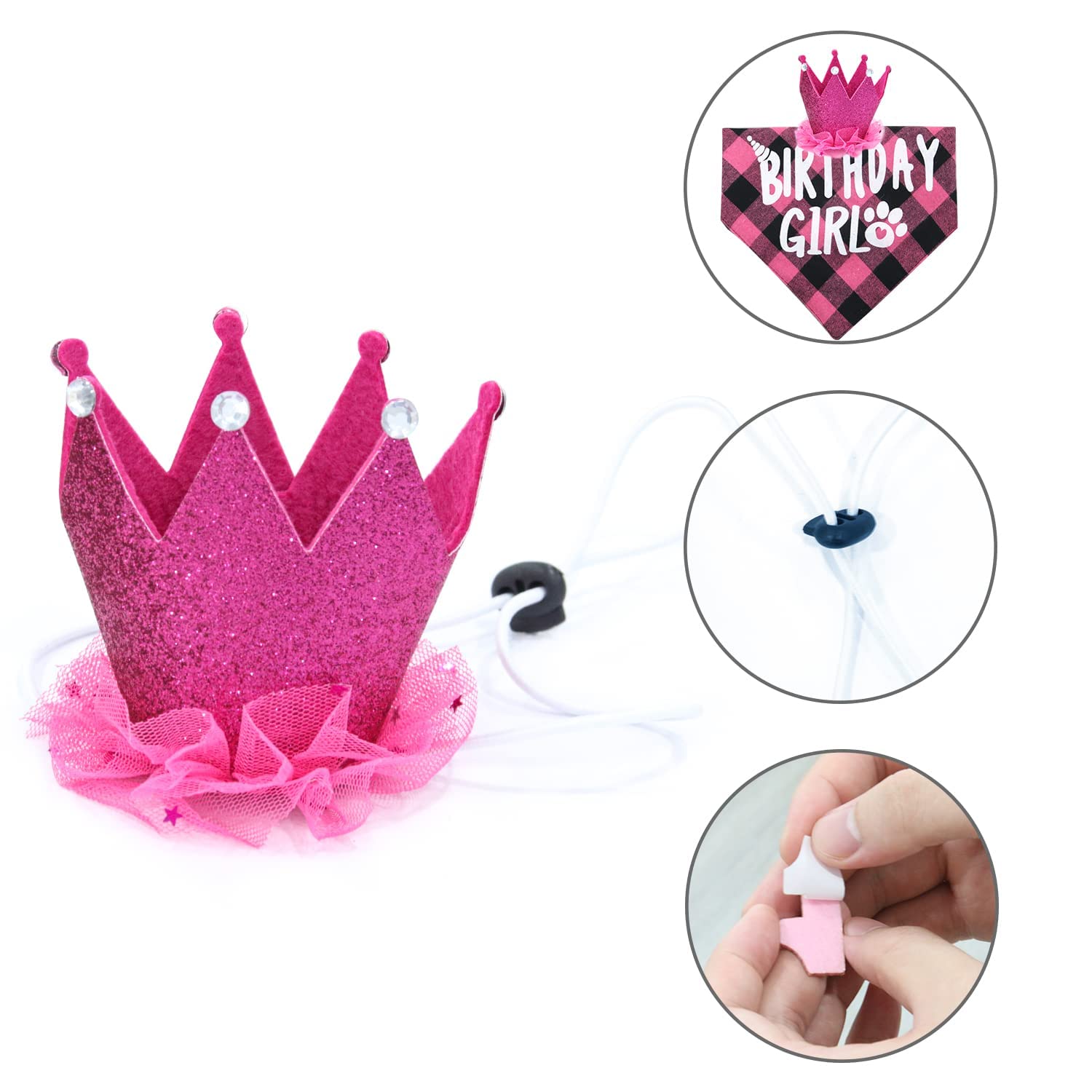 Dog Birthday Bandana with Number - Cute Pet Bandana for Small & Medium Dogs - Perfect for Birthday Parties & Photo Shoots
