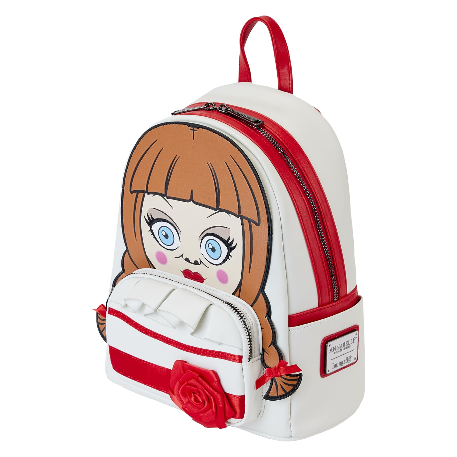 Loungefly WB Annabelle Cosplay Mini Backpack - Horror Movie Collectible for Halloween & Cosplay Events | Perfect for Horror Fans & Costume Parties