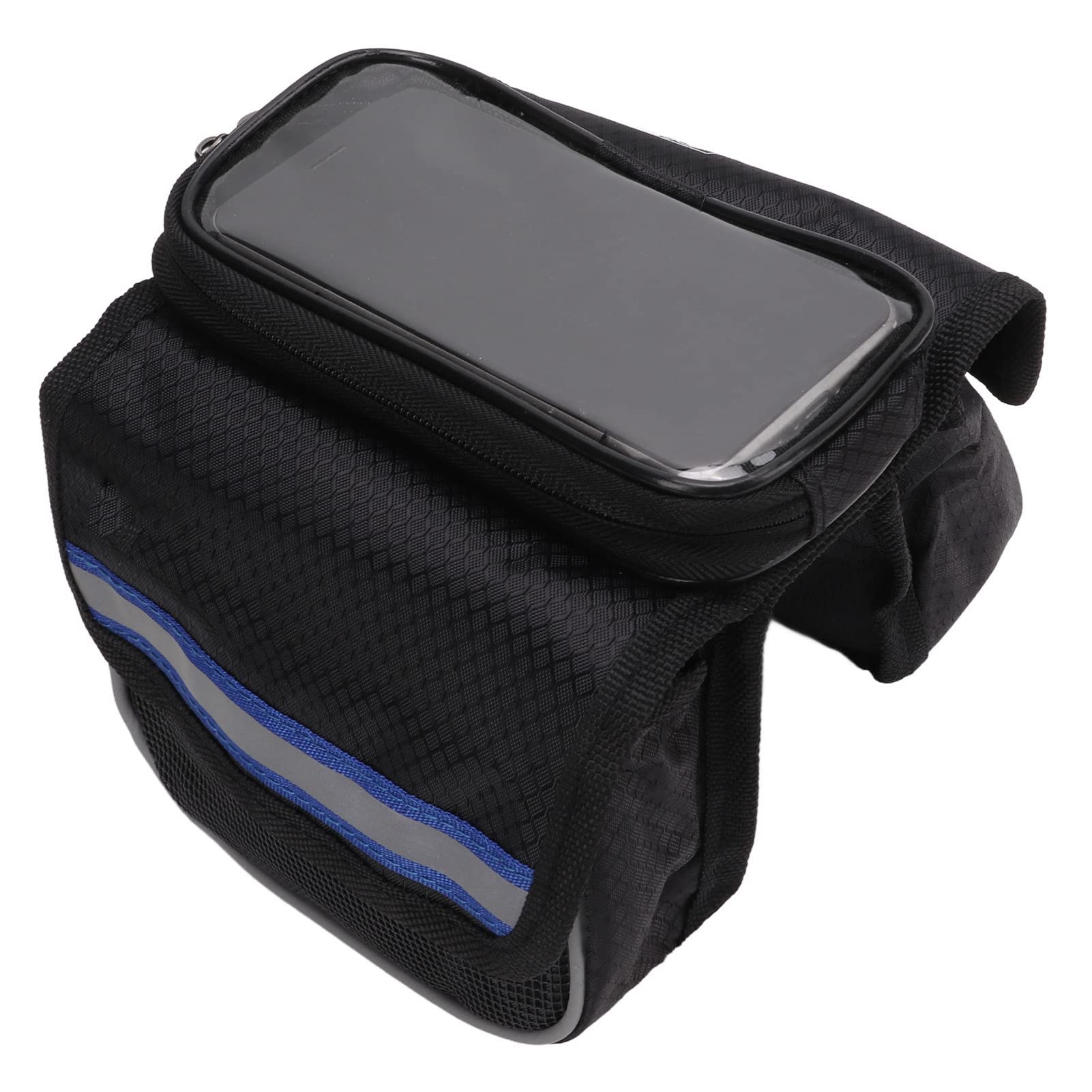 Uxsiya Bike Phone Mount Bag - Waterproof 600D Nylon Cycling Phone Pouch with Sensitive TPU Film Window - Perfect for Road Biking, Mountain Cycling & Commuting