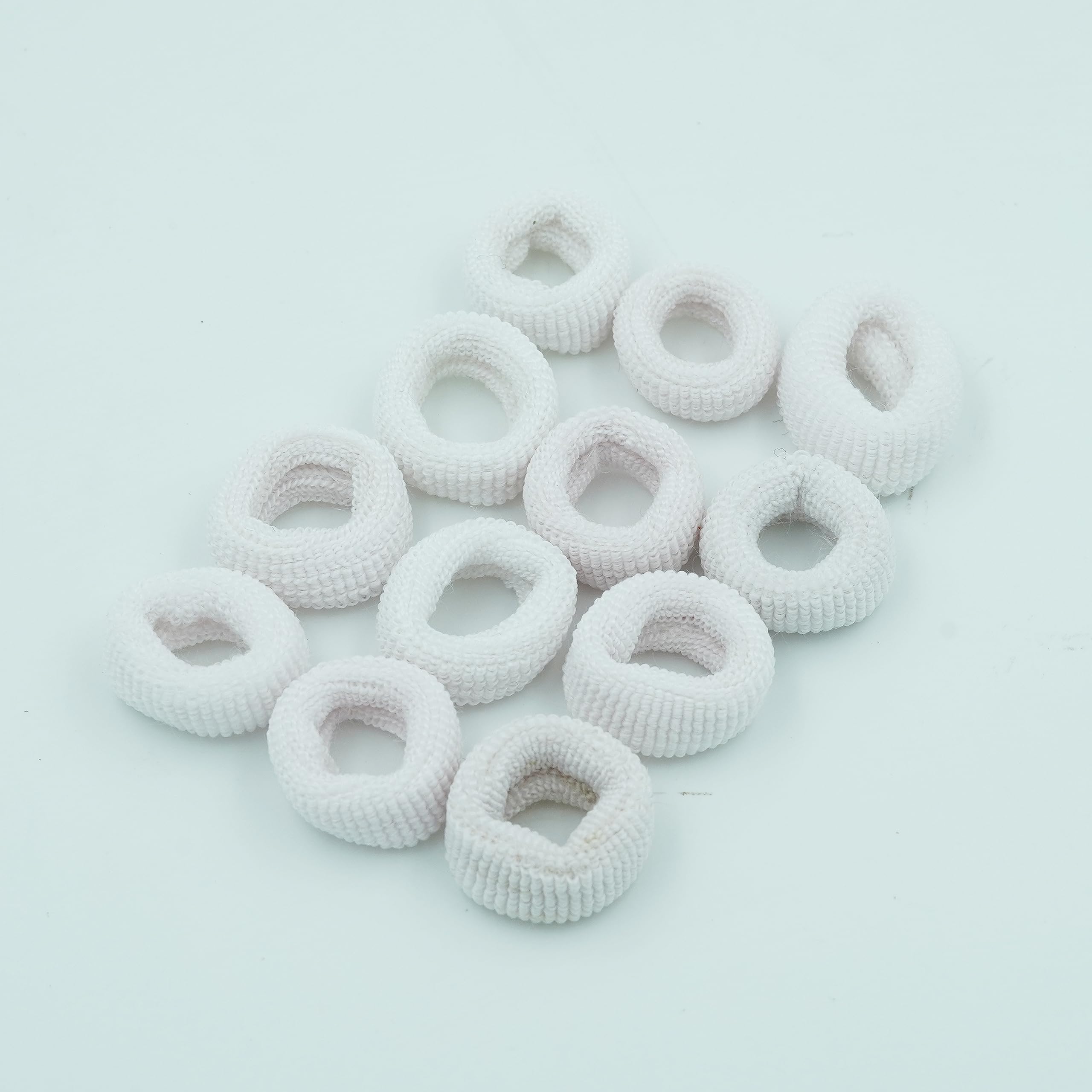 Elkano White Hair Donut Bun for Girls - Medium Size Hair Band for Everyday Use - Perfect for School, Work, and Special Occasions