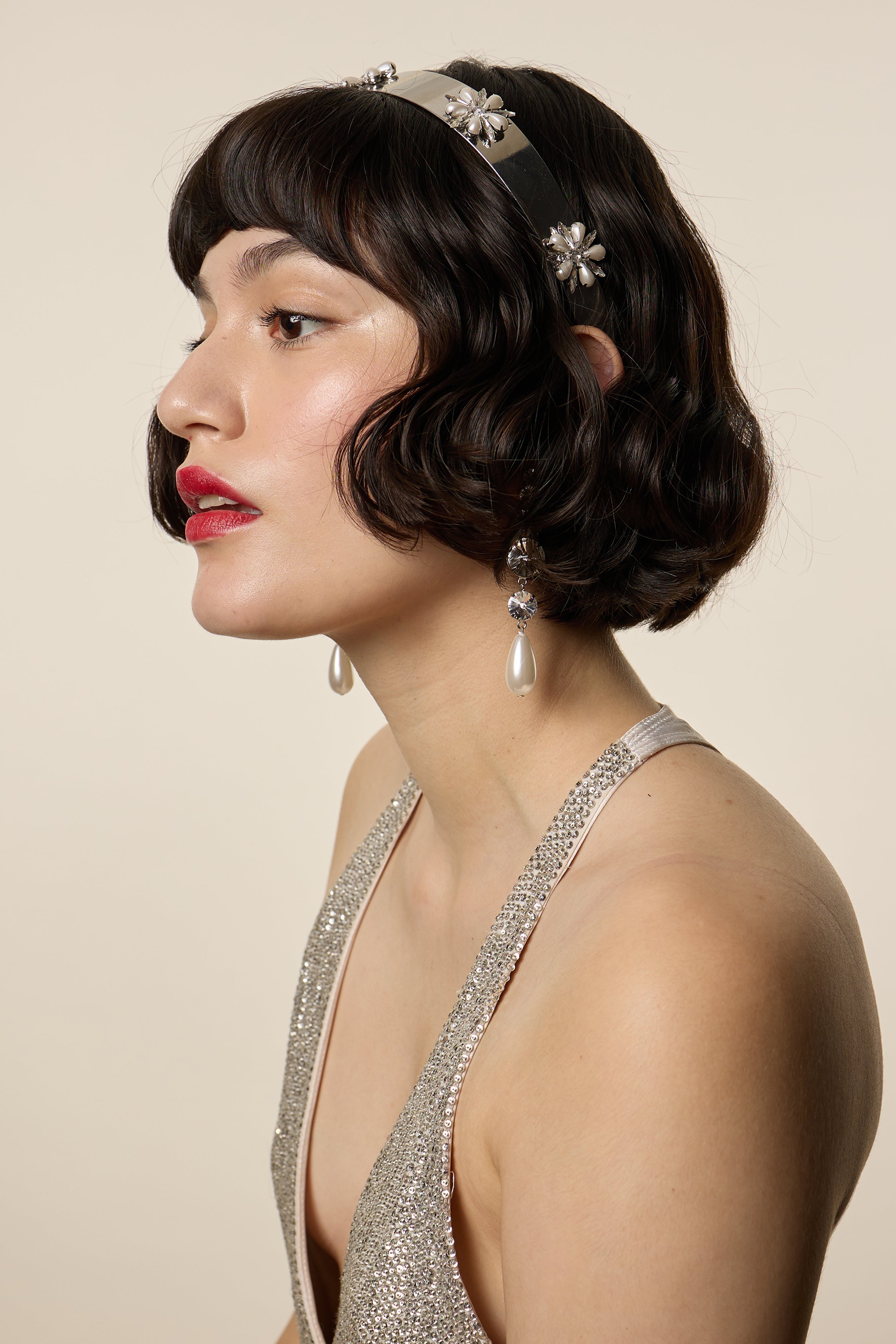 Pearl and Crystal Headband for Women - Elegant Hair Accessories for Weddings, Parties & Everyday Wear