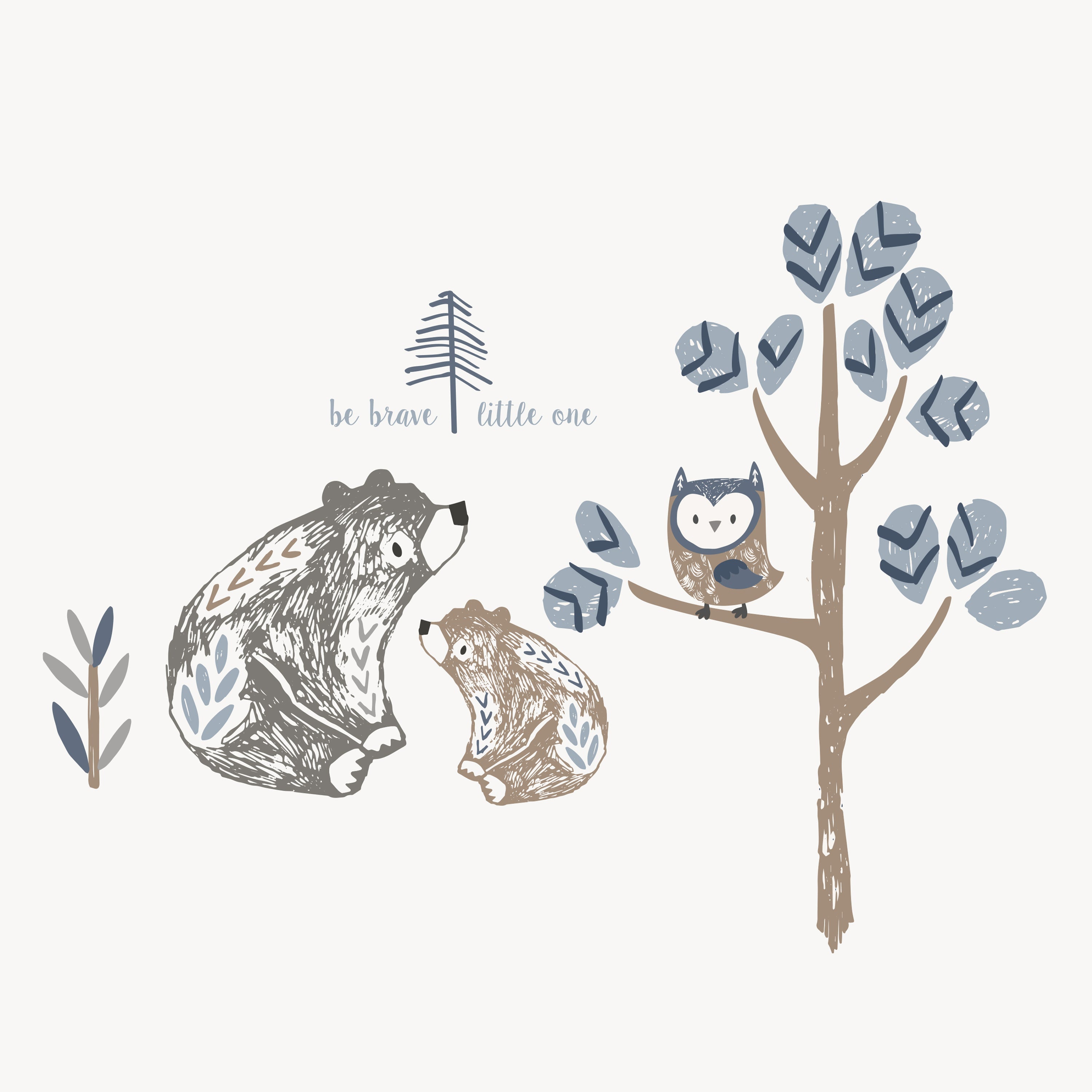 Rowan Nursery Wall Decals - Beautiful Botanical Wall Stickers for Baby Rooms & Kids Bedrooms - Perfect for Nursery Decor, Children's Playroom & Home Decoration