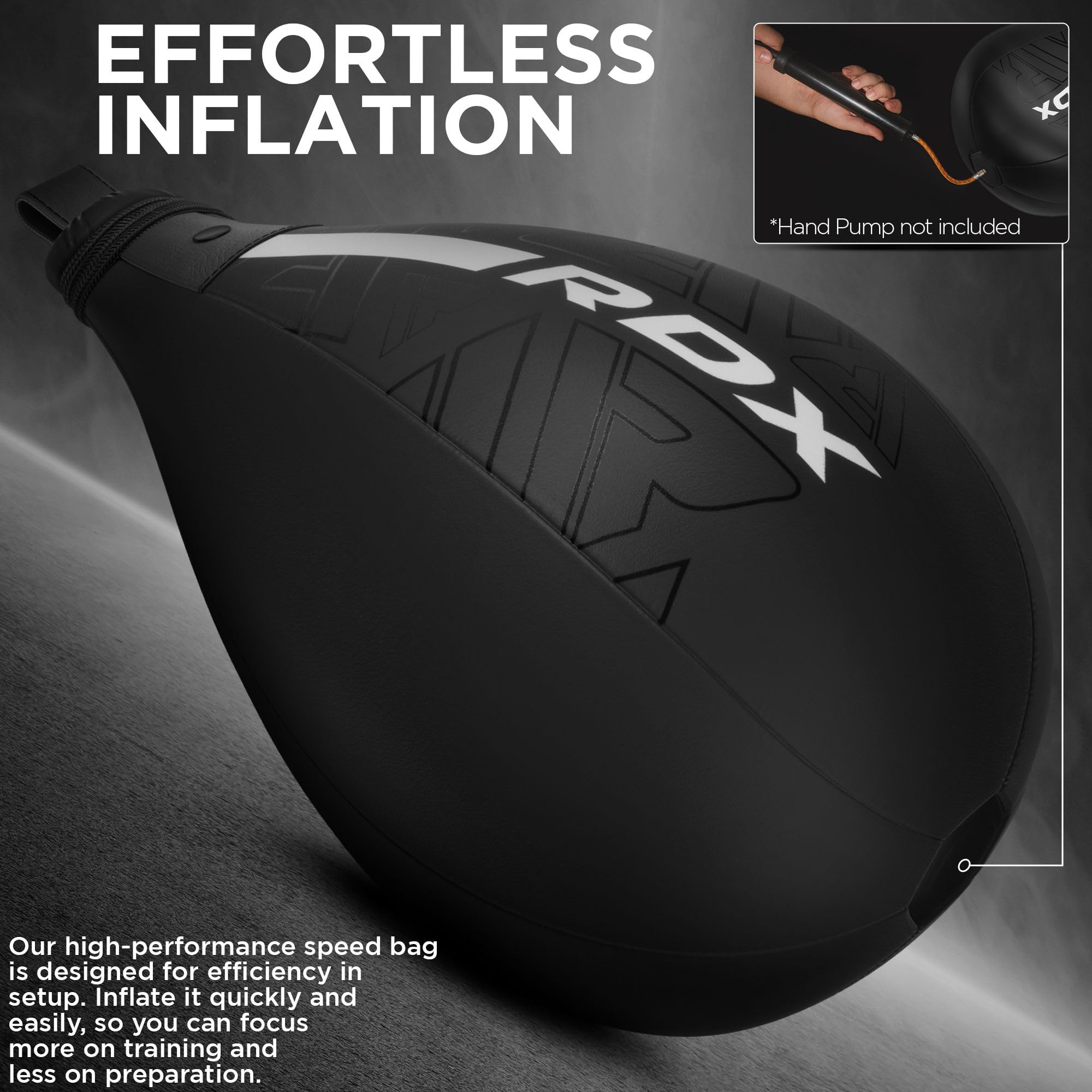 RDX Speed Bag Boxing Ball and Swivel Set - Premium Maya Hide Leather Punching Bag with Extra Bladder for MMA, Muay Thai, Boxing & Martial Arts Training | Home Gym Equipment for Cardio & Strength Workouts (Perfect for Beginners & Pros)