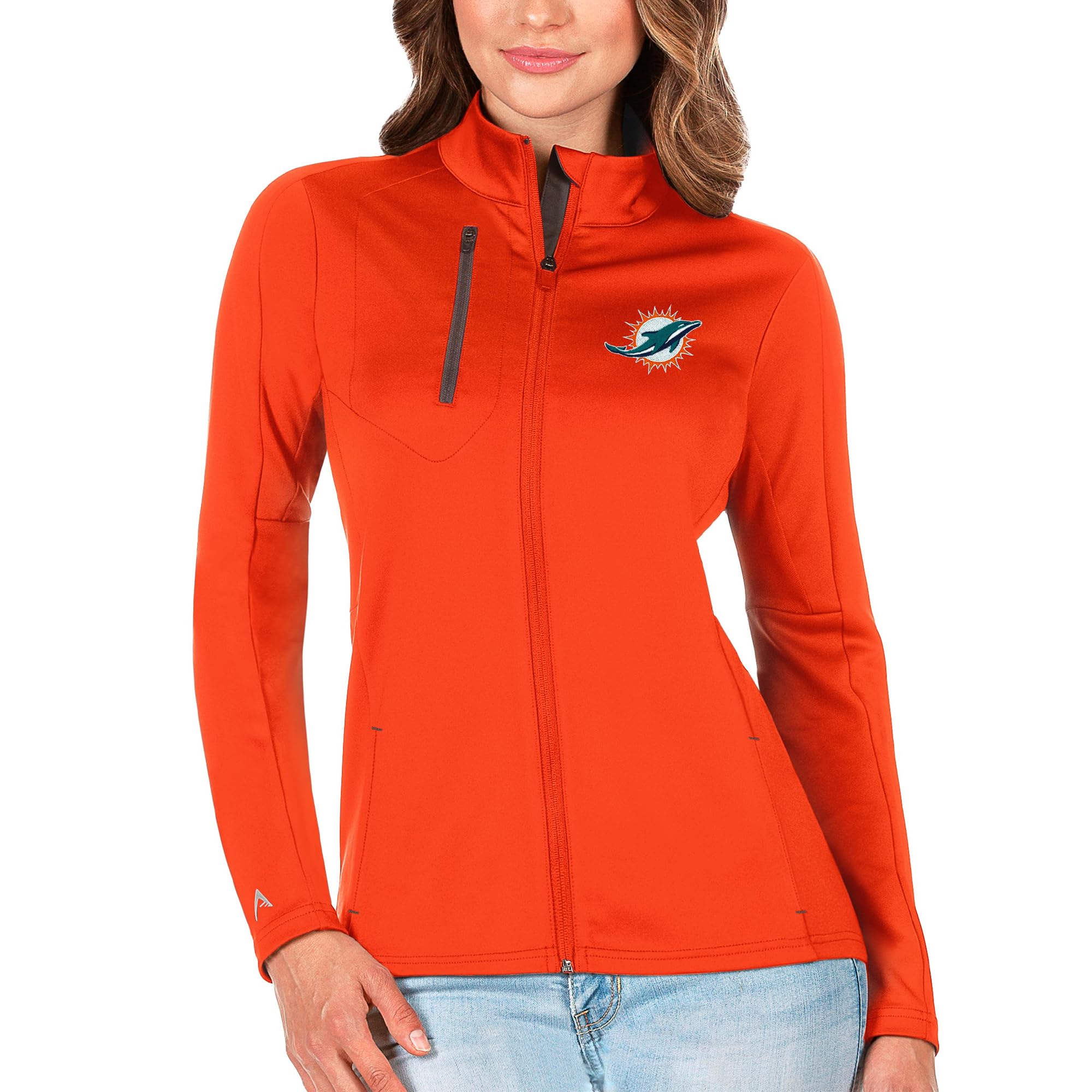 Antigua Women's Green & Charcoal Green Bay Packers Generation Full-Zip Jacket | NFL Team Apparel for Football Games & Casual Wear