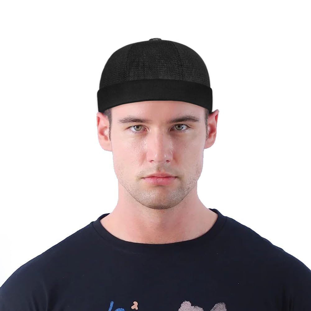 Initlove Men's Breathable Mesh Beanie Cap - Lightweight Docker Hat for Sailors & Outdoor Activities | Perfect for Fishing, Boating, and Winter Sports