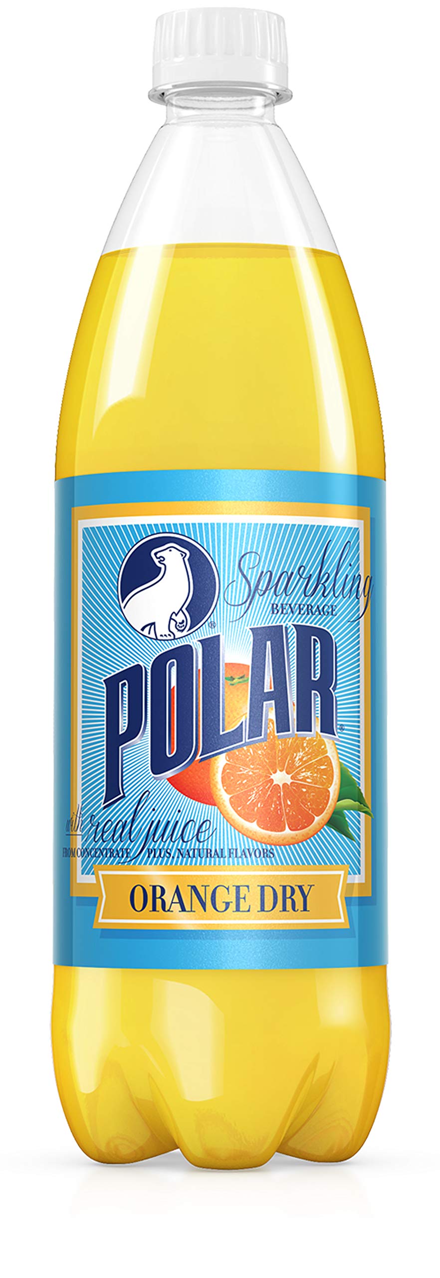 Polar Beverages Dry Orange Juice - 33.8 Fl Oz (Pack of 12) | Sugar-Free, Low-Calorie Drink Mix | Perfect for Camping, Travel & Emergency Food Supplies