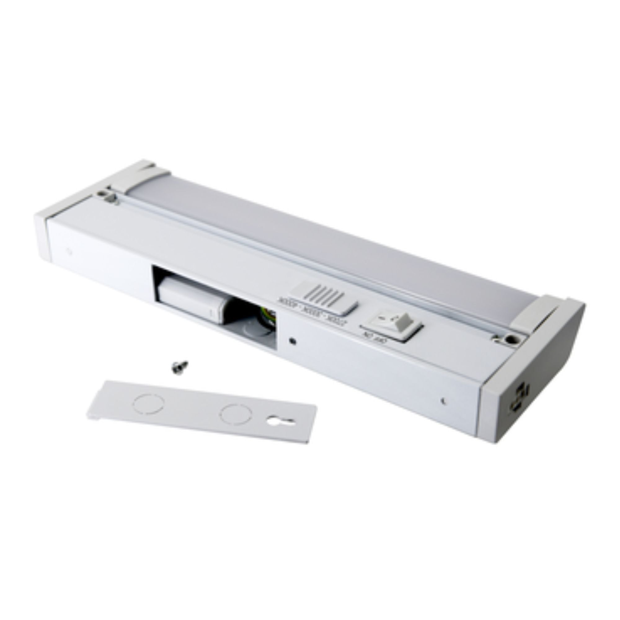 10 Inch Under Cabinet LED Light with Tilting Lens - 450 Lumens, Selectable CCT (3000K-5000K), 120V - Perfect for Kitchen Countertops, Pantry Shelves & Workspaces