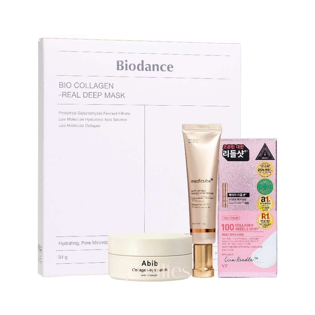 Best Collagen Skincare Set for Anti-Aging & Hydration (VT Cosmetics, BIODANCE, Medicube, Abib) - Complete Daily Routine for Glowing Skin at Home & Spa