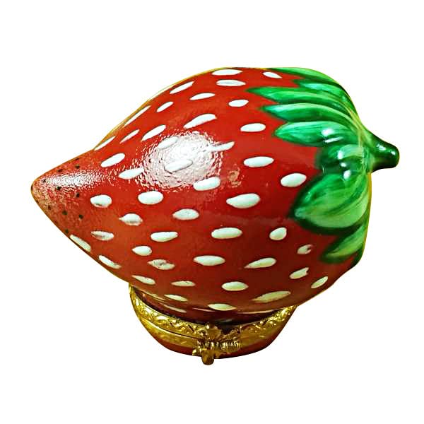Rochard Strawberry Limoges Porcelain Box - Hand-Painted French Collectible Trinket Jewelry Storage | Perfect for Gift Giving, Home Decor & Luxury Organizer