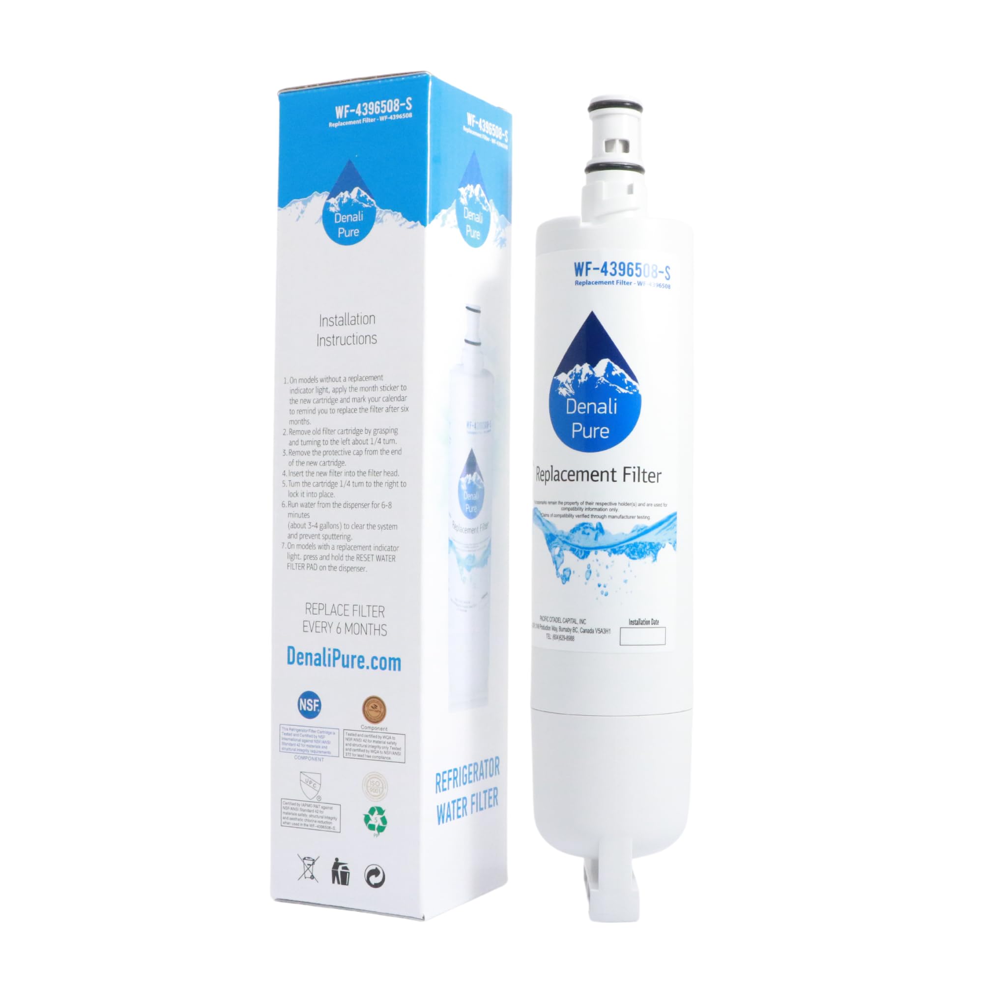 Whirlpool 4392857 Refrigerator Water Filter Replacement - Compatible with Whirlpool 4392857 Fridge Filter Cartridge for Clean Drinking Water at Home
