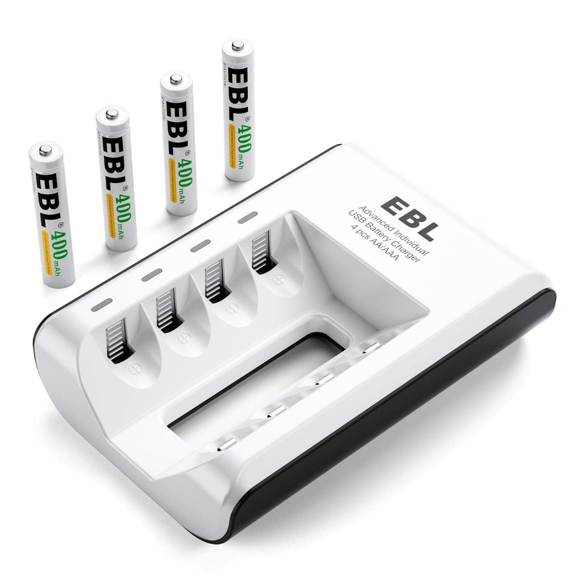 EBL 8-Pack AAAA Rechargeable Batteries with 807 Smart Battery Charger - Power Your Digital Cameras, Game Controllers & Electronic Devices