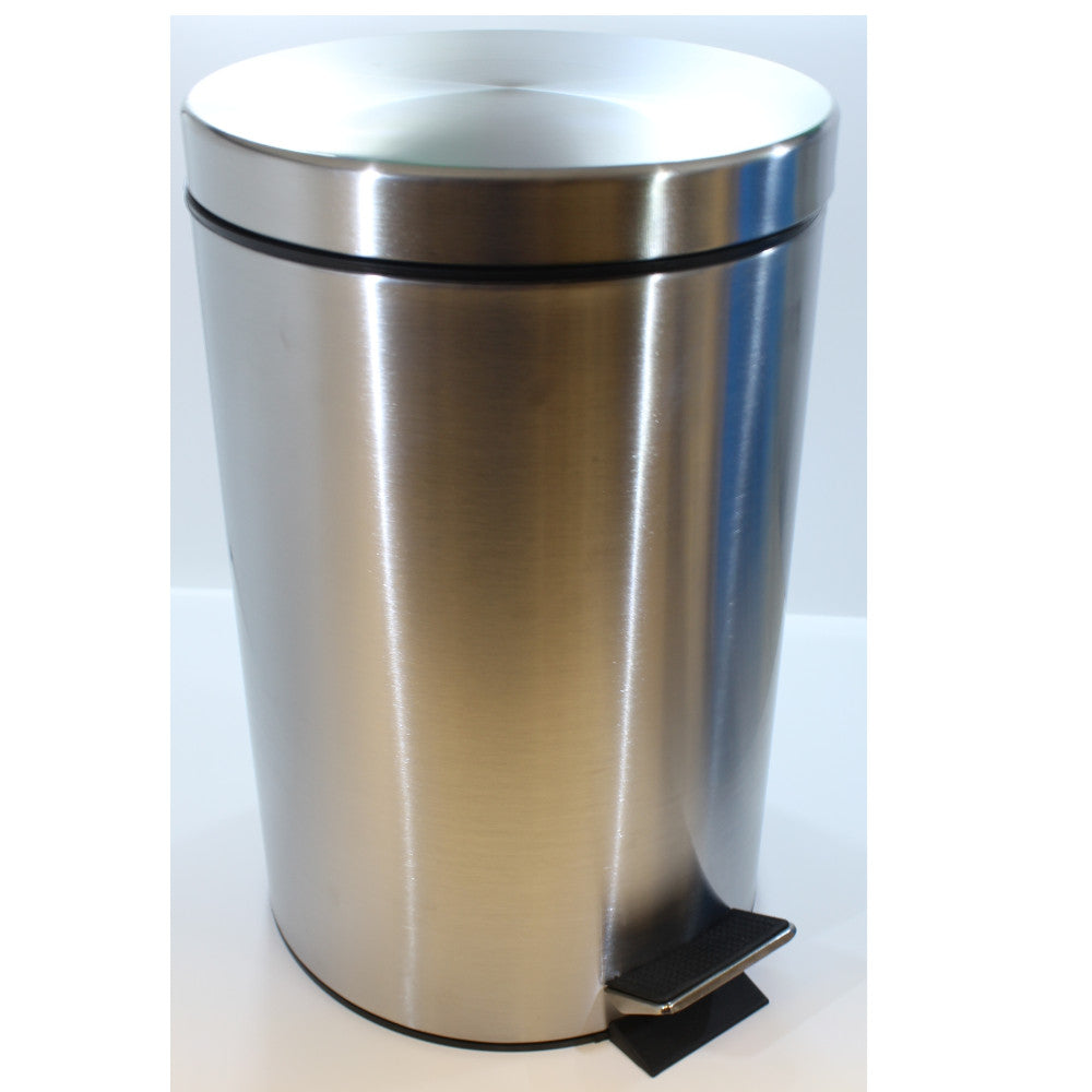 ITY Stainless Steel Trash Can 12L/3.2 Gallon - Modern Kitchen Waste Bin with Lid & Foot Pedal - Perfect for Home, Office & Restaurant Use