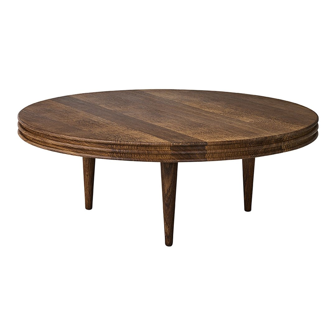 Modern Groove Coffee Table - Mid-Century Style Wooden Living Room Table with Storage Shelf - Perfect for Small Spaces, Apartments & Home Decor