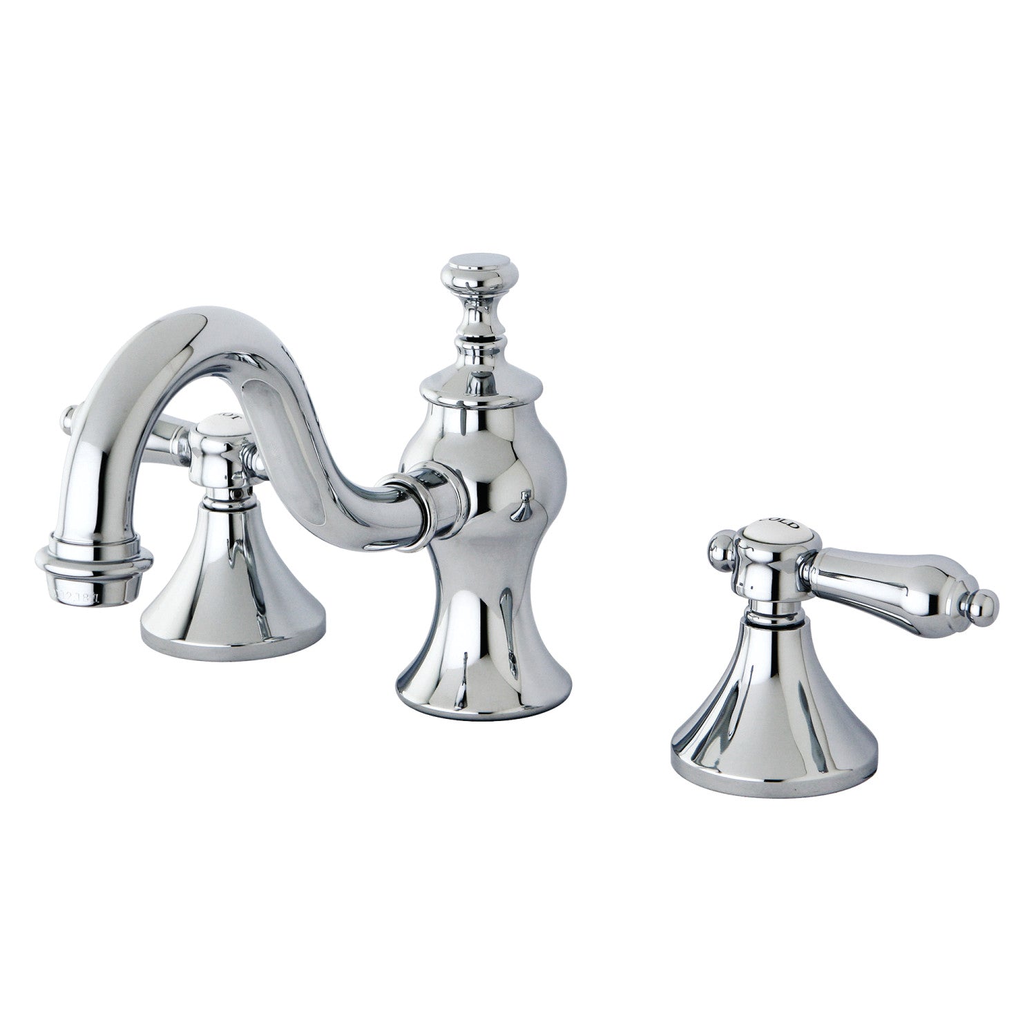 Bel Air KC7161BAL Widespread Bathroom Faucet - 2 Handle Deck Mount with Brass Pop-Up Drain - Polished Chrome Finish - Perfect for Modern Bathroom Vanities and Sink Upgrades