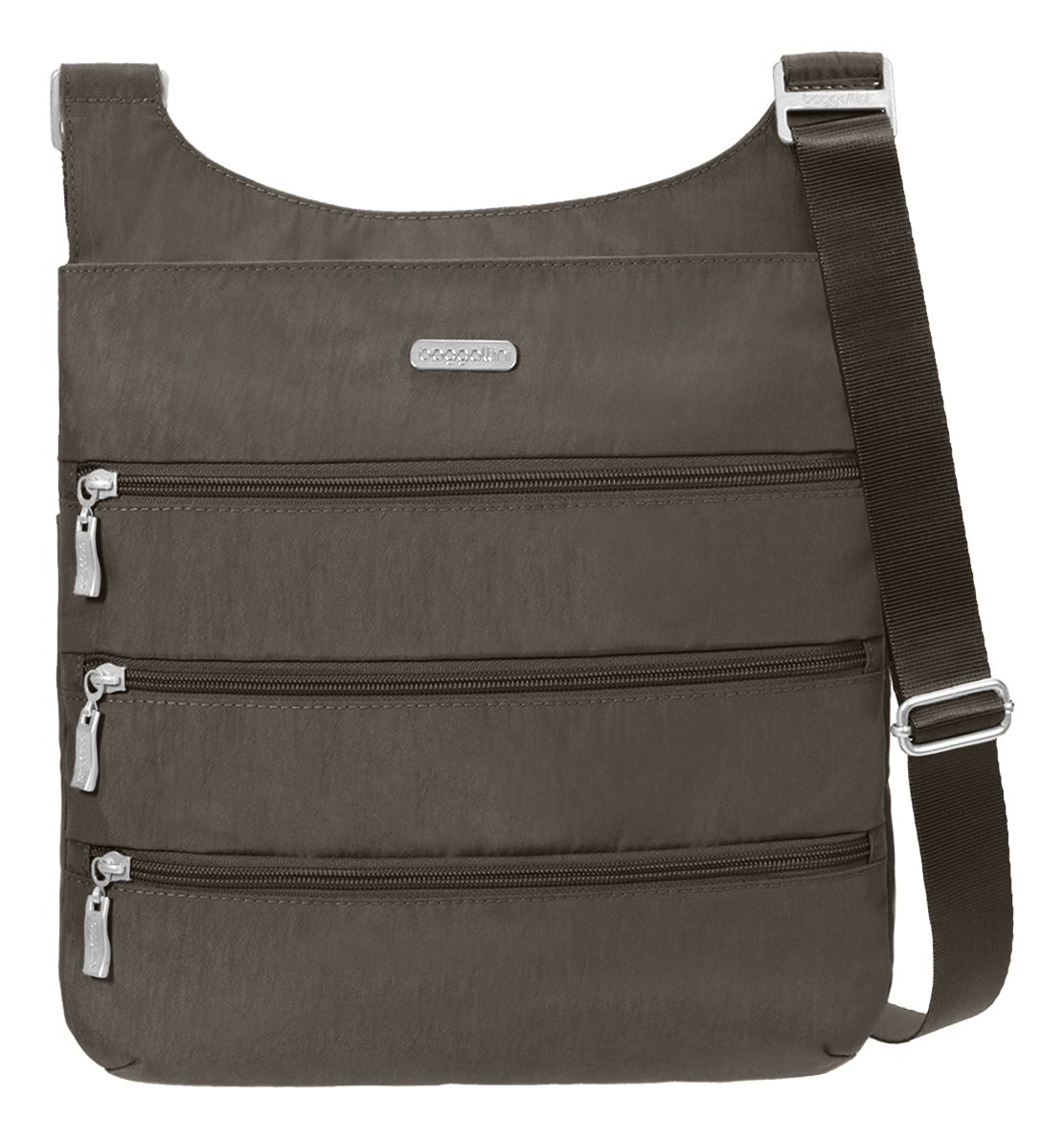 Baggallini Big Zipper Travel Crossbody Bag for Women - Lightweight Anti-Theft Purse with Multiple Pockets - Perfect for Travel, Commuting & Everyday Use