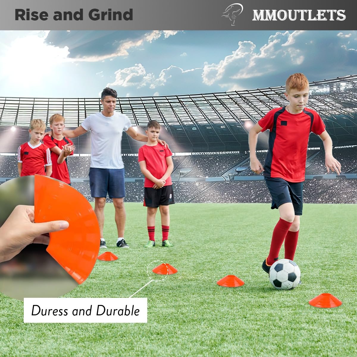 60/40/20 Pack Pro-Grade Soccer Training Cones Set – Durable Agility Cones with Carry Bag & Strap Holder for Football, Basketball & Sports Drills | Perfect for Coaches, Athletes & Team Practice Sessions