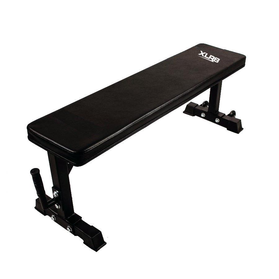 XLR8 Flat Weight Bench - Adjustable Strength Training Bench for Home Gym, Workout & Fitness - Perfect for Dumbbell Press, Sit-Ups & Full-Body Exercises