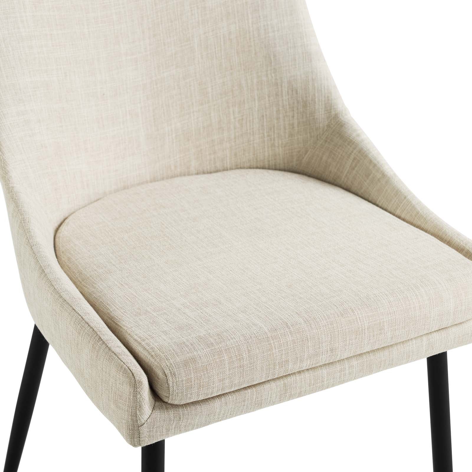 Premium Viscount Upholstered Fabric Dining Chairs Set of 2 - Modern Comfortable Kitchen Chairs for Dining Room, Breakfast Nook & Home Decor