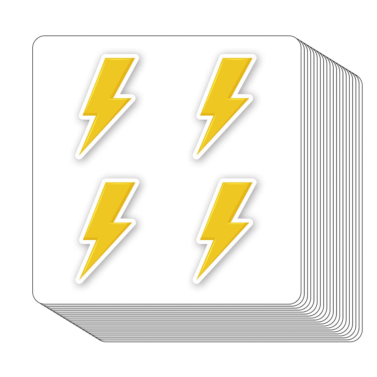 80-Pack Lightning Weather Stickers for Scrapbooking, DIY Crafts, Kids Art Projects, Journals & Planners - Perfect for School Projects, Card Making, and Memory Books