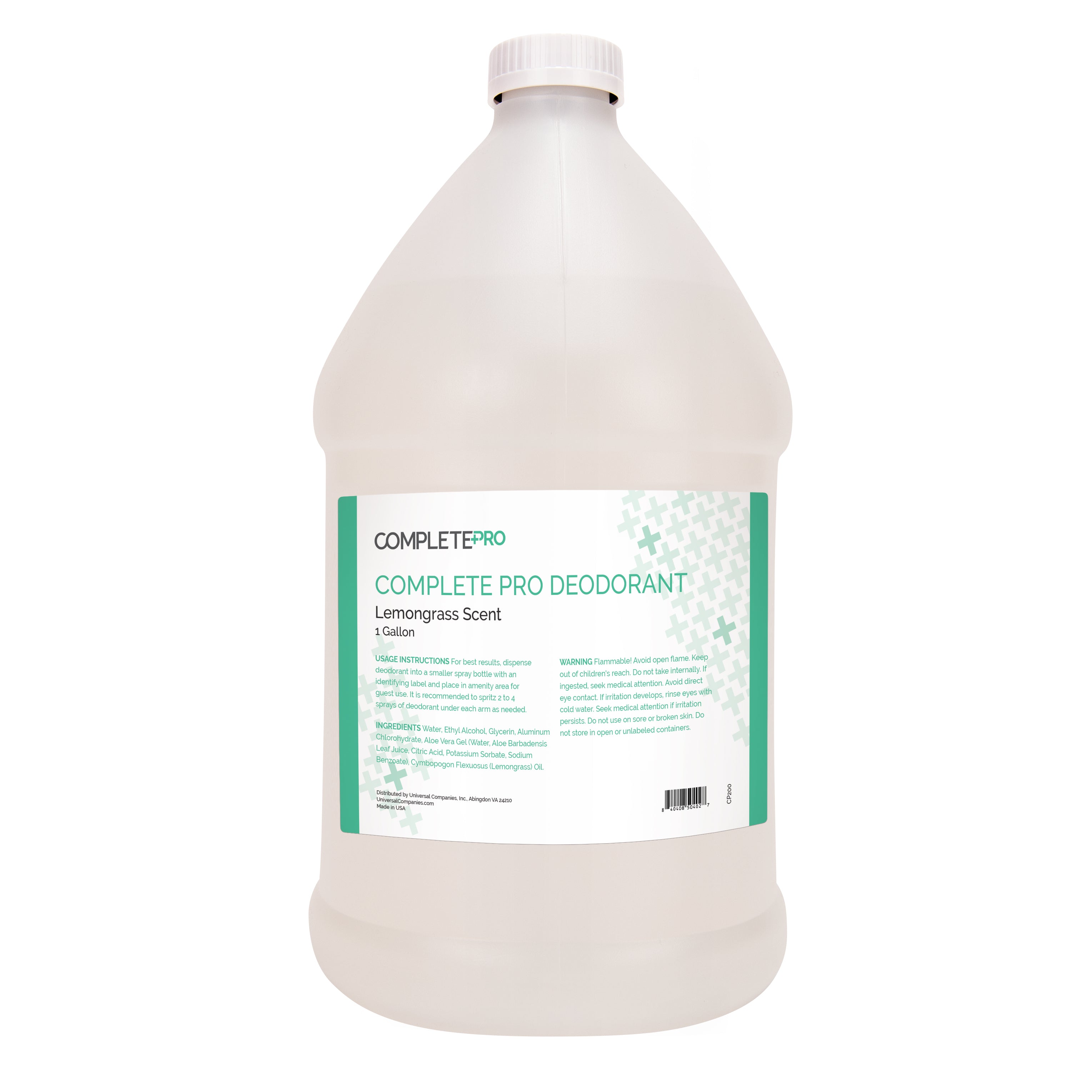 Complete Pro Deodorant - Fresh Lemongrass Scent, 1 Gallon Bulk Size | Long-Lasting Odor Protection for Home, Gym & Workplace