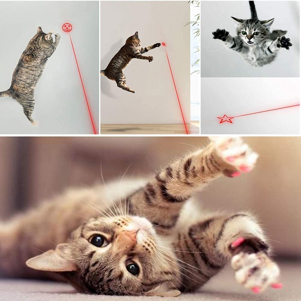 7-in-1 Interactive Cat Toys with 3 LED Light Modes, Fun Kitten Chaser Toy for Indoor Cats, Exercise & Training Tool, Silver Iron Box Packaging - Perfect for Playtime & Bonding