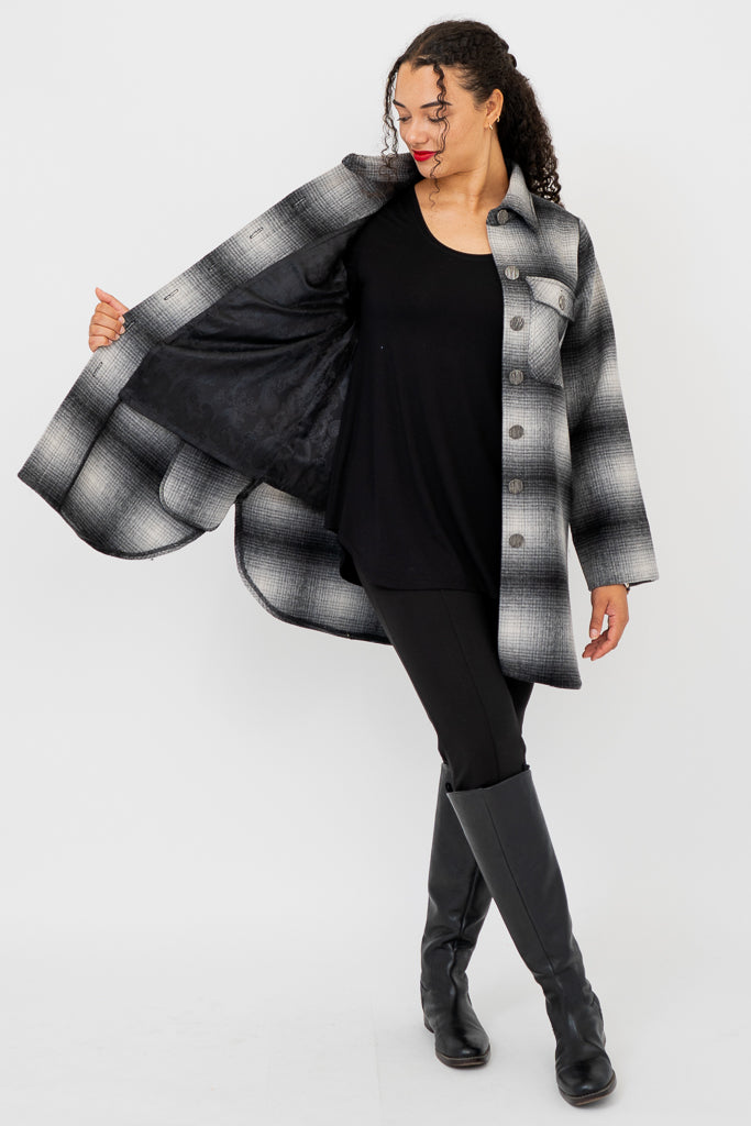 Andrea Women's Phoenix Boiled Wool Coat - Warm Winter Outerwear for Casual & Office Wear