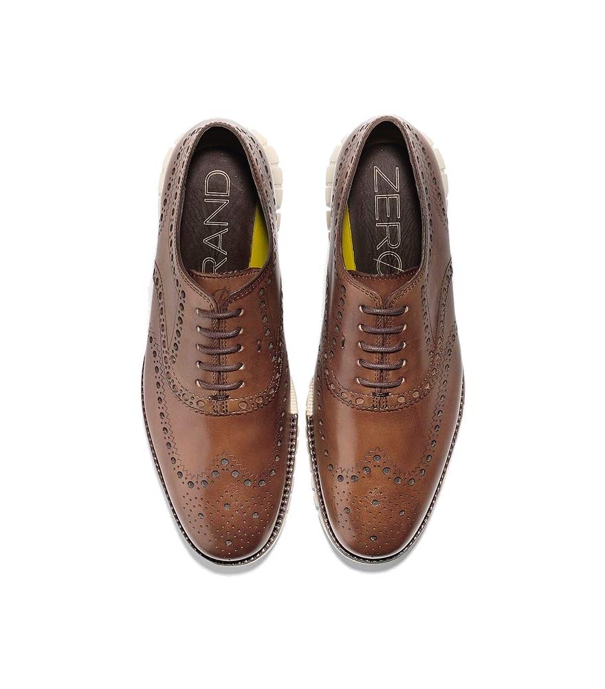 ZEROGRAND Men's Wingtip Oxford Shoes - Comfortable & Stylish Dress Shoes for Business, Wedding & Formal Occasions