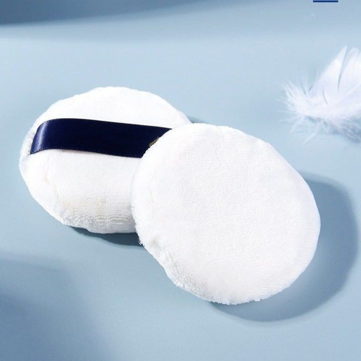 Velour Soft Round Loose Powder Puff - Washable Makeup Blending & Setting Puff for Face, Neck & Body - Smooth Foundation Application & Dusting - Perfect for Daily Makeup, Travel & Professional Use