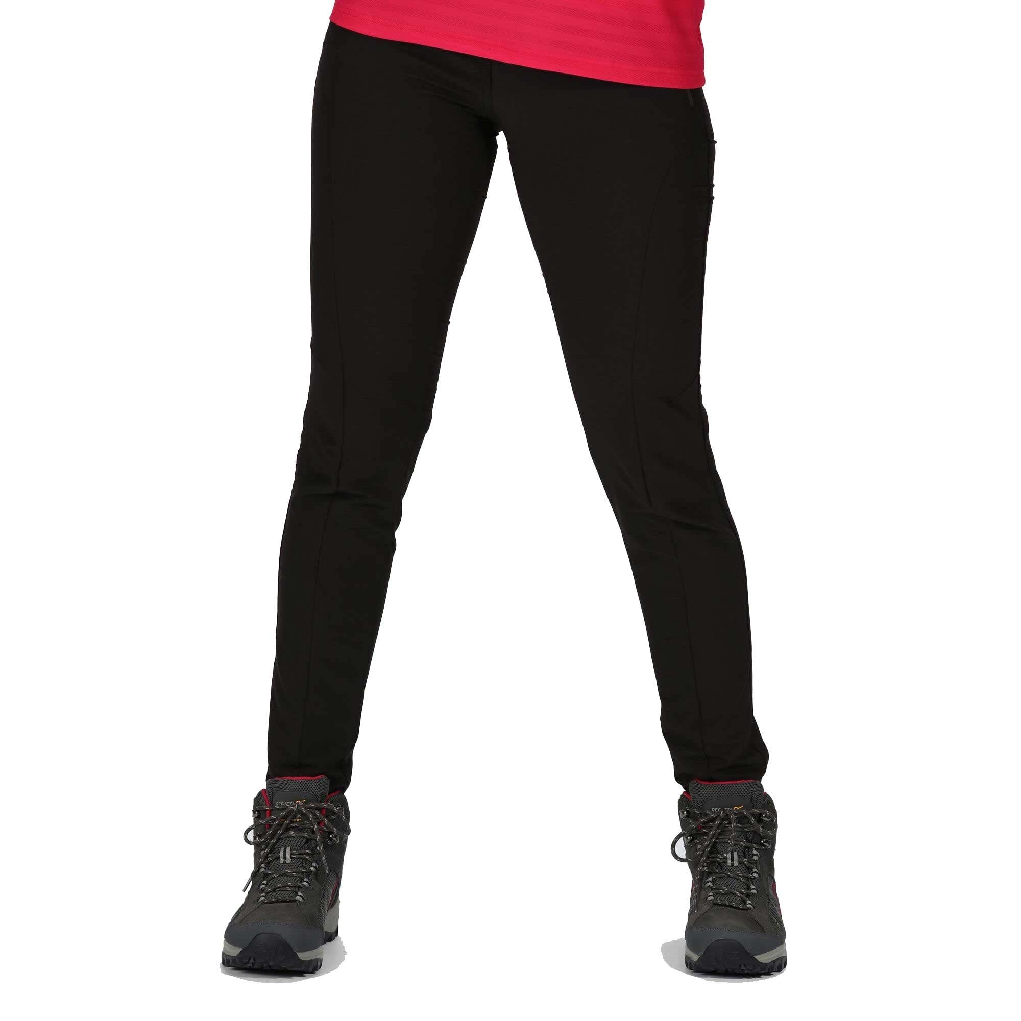 Women's Pentre Stretch Trousers - Black Size 18 Regular Fit - Comfortable Office Pants for Work & Business Casual Wear